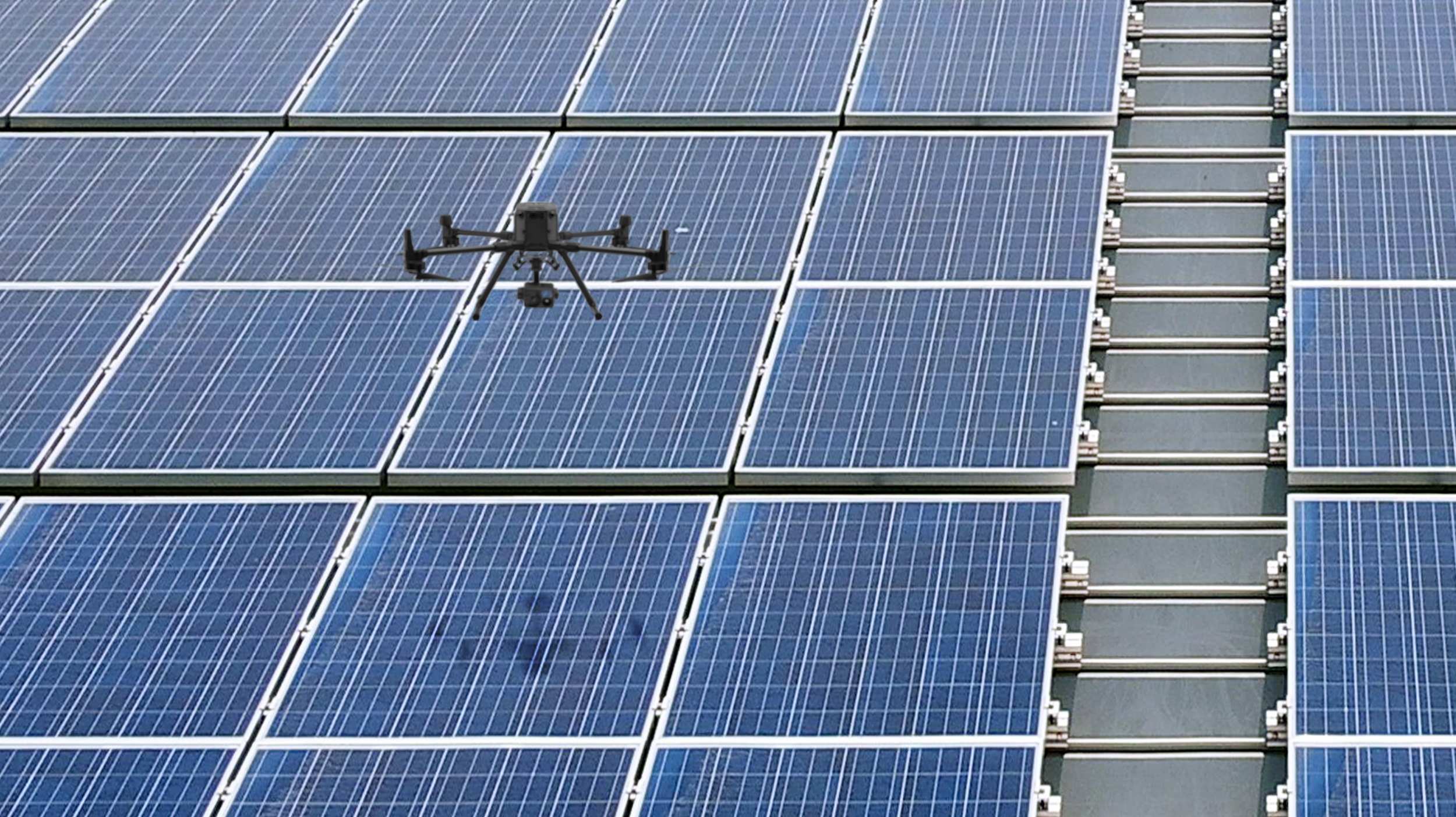 AUO uses modified drones equipped with IR sensors in conducting comprehensive module health diagnostics